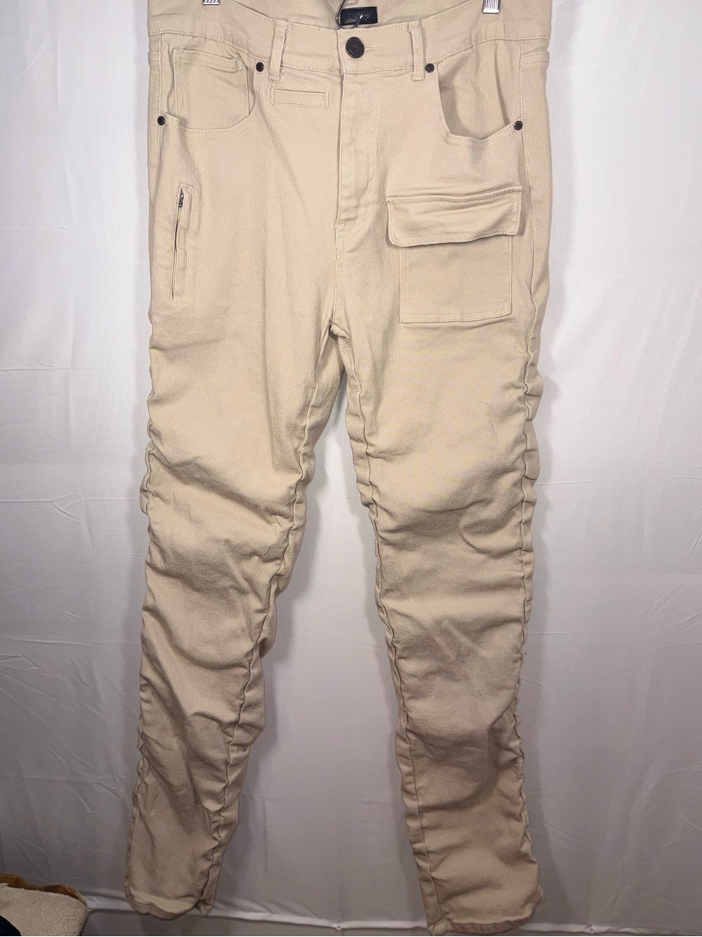 Reason Men's Utility Pants in Beige Khaki Straight Leg Jean pants Size 34W